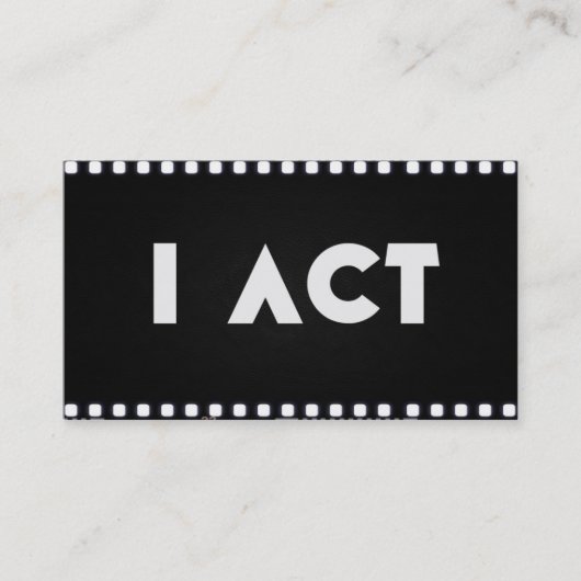 Für Schauspieler Visitenkarte (Vorderseite)