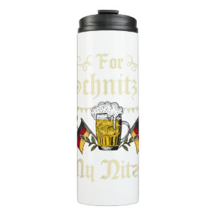 Für Schnitzel mein Nitzel Funny Oktoberfest Gesche Thermosbecher