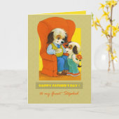 Für Schritt Vater am Vatertag Karte (Gelbe Blume)