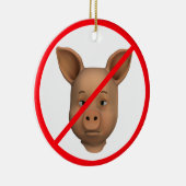 Für Schweine verboten Keramikornament (Rechts)