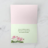 Für Schwester am Geburtstag rosa japanische Anemon Karte (Innenseite)