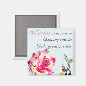 Für Schwester - Gottes Garten Magnet (Vorderseite/Rückseite)