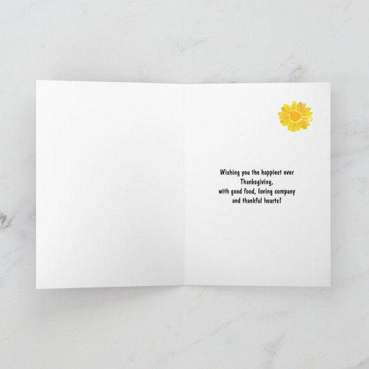 Für Schwiegermutter Erntedank Bouquet von Blume Karte (Innenseite)