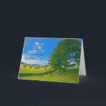Für Schwiegervater ein Hirtenlandschaftgeburtstag Karte<br><div class="desc">Eine ruhige Malerei,  die Bauernhoffelder in der Landschaft zeigt. Pferde und Schafe lassen friedlich unter einem Baum weiden. die Sonnesinus von einem blauen Himmel mit flaumigen weißen Wolken. Das Bild ist vom See-Bezirk in Großbritannien. Copyright Norma Cornes</div>