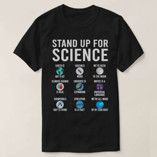Für "Science Earth" stehen: Nicht flache Impfstoff T-Shirt (Design vorne)