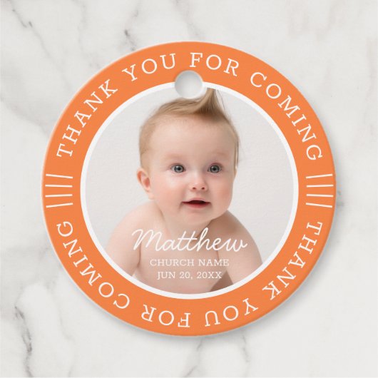 Für seine heilige Taufe danke, dass du ins Foto ko Geschenkanhänger (Vorderseite)