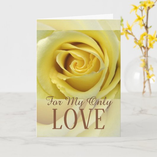 Für seine Liebe Thema Gelbe Rosenblätter Nah Karte (Gelbe Blume)