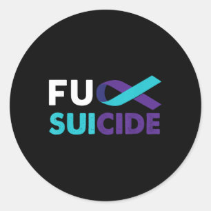 Für Selbstmordbewusstsein Shirt Support Survivor G Runder Aufkleber