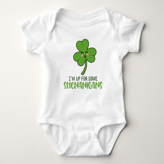 Für Shenanigans Niedlicher St. Patrick's Day Baby Strampler (Vorderseite)