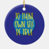 Für sich selbst ist wahre Erholung Slogan Keramik Ornament (Hinten)