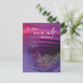 Für sich selbst ist wahres Swirl Postkarte (Stehend Vorderseite)