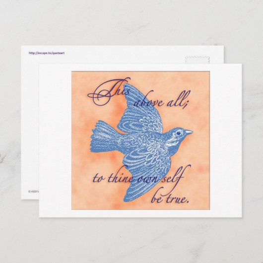 Für sich selbst wahr sein... Postcard. Postkarte (Vorne/Hinten)