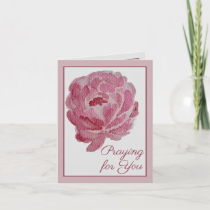 Für Sie beten Pink Peony Gebet & Ermutigung Karte