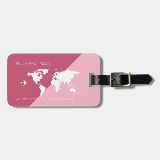 für sie ein elegantes, modernes & geometrisches Re Gepäckanhänger (Vorderseite horizontal)