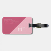 für sie ein elegantes, modernes & geometrisches Re Gepäckanhänger (Rückseite horizontal)