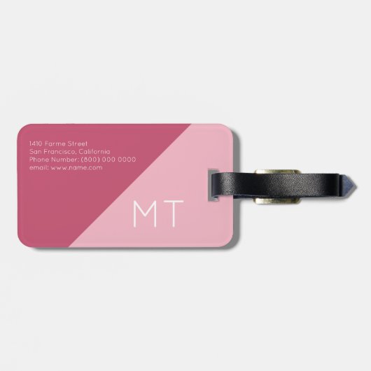 für sie ein elegantes, modernes & geometrisches Re Gepäckanhänger (Rückseite horizontal)