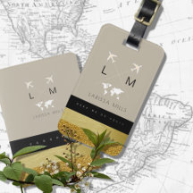 Für sie eine schicke Gepäckmarke mit Monogramm