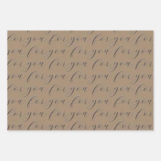 Für Sie hat meine Liebe und Freude Kalligraphie Kr Geschenkpapier Set (Vorderseite)