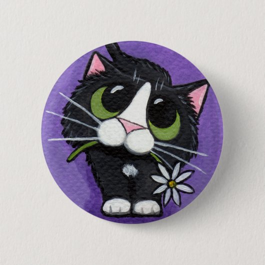 Für Sie - Katzen-Knopf Button (Vorderseite)