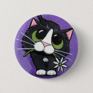 Für Sie - Katzen-Knopf Button