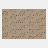 Für Sie meine Liebe und Freude Black Calligraphy K Geschenkpapier Set (Vorderseite 2)