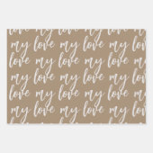 Für Sie meine Liebe und Freude Romantische Kalligr Geschenkpapier Set (Vorderseite 2)