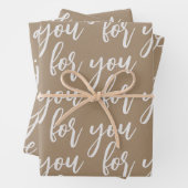 Für Sie meine Liebe und Freude Romantische Kalligr Geschenkpapier Set (Beispiel)