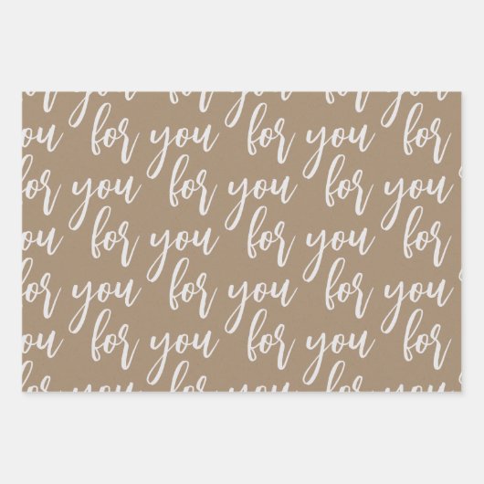 Für Sie meine Liebe und Freude Romantische Kalligr Geschenkpapier Set (Vorderseite)