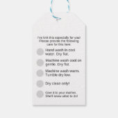 Für Sie Personalisiert mit Betreuungsinformationen Geschenkanhänger (Rückseite)