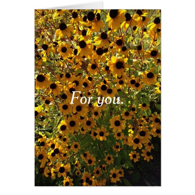 Für Sie Schwarz Mit Augen Susan Blume Grußkarten (Vorne)