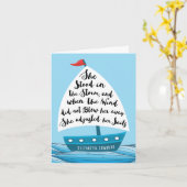 Für sie, sie passte die Segel an Karte (Gelbe Blume)