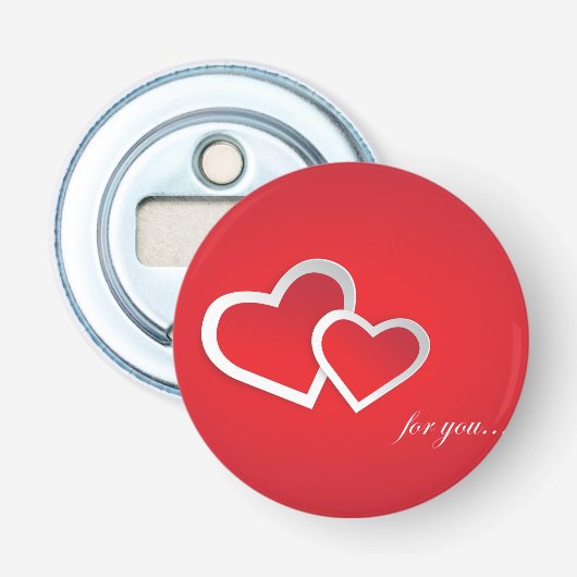 Für Sie Valentinstag Herzen Design-21987 Flaschenöffner (Vorderseite)