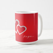 Für Sie Valentinstag Herzen Design-21987 Kaffeetasse (VorderseiteRechts)