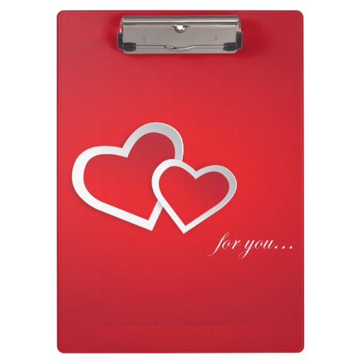 Für Sie Valentinstag Herzen Design-21987 Klemmbrett (Vorderseite)