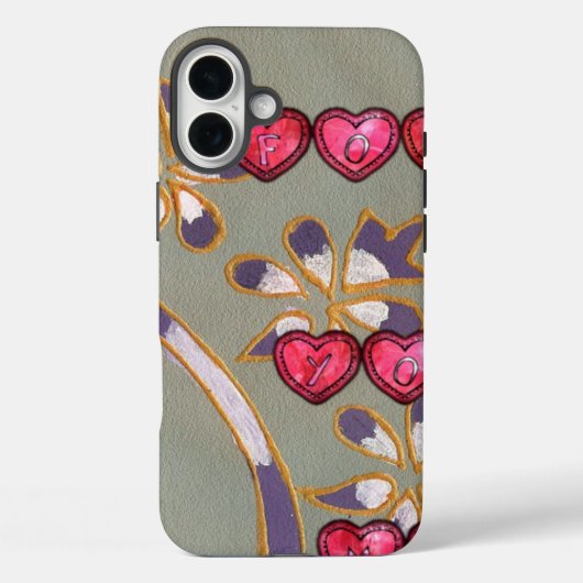 Für Sie von mir: Schönes Blumenherzendesign Case-Mate iPhone Hülle (Rückseite)