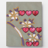 Für Sie von mir: Schönes Blumenherzendesign Fotoplatte (Vorderseite)