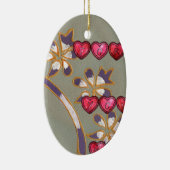 Für Sie von mir: Schönes Blumenherzendesign Keramikornament (Rechts)