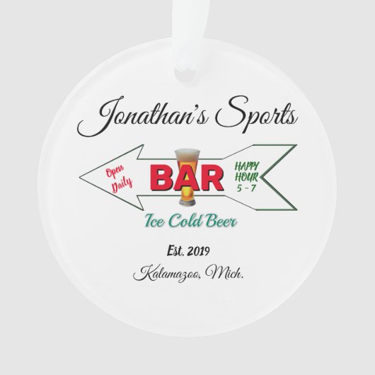 Für Sim Man Höhle Bar Tavern Pub Ornament (Vorderseite)