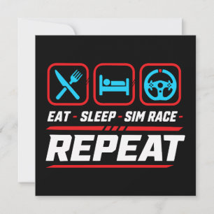 Für Sim-Racing-Fans: Essen, Schlafen, Sim-Rennen, Einladung