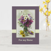 Für Sister auf den Grußkarten der Mutter Karte (Gelbe Blume)