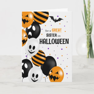 für Sister Balloons und Polka Docks Halloween Karte