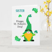 Für Sister St Patrick's Fun Leprechaun Card Karte (Gelbe Blume)