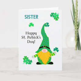 Für Sister St Patrick's Fun Leprechaun Card Karte