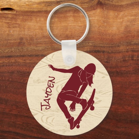 Für Skateboarder Grafik Schlüsselanhänger (Vorderseite)