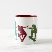 Für Skateboarder Skateboarding Graphics Collage Zweifarbige Tasse (Mittel)