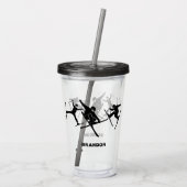 Für Skifahrer Personalisierte Skitouren Acryltrinkbecher (Rückseite)
