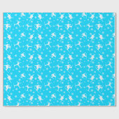 Für Skifahrer Skipisten grau, blau Geschenkpapier (Flach)