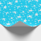 Für Skifahrer Skipisten grau, blau Geschenkpapier (Ecke)