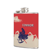 Für Snowmobiler Grafik Personalisiert Flachmann (Links)