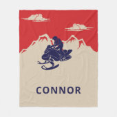 Für Snowmobiler Grafik Personalisiert Fleecedecke (Vorderseite)